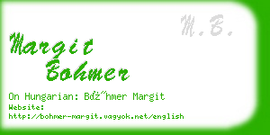 margit bohmer business card